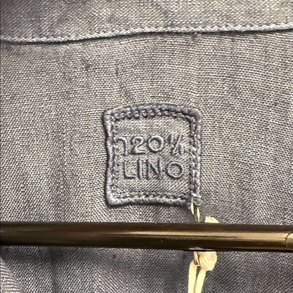 120% Lino One Shoulder Blue Dress